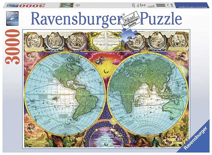 Puzzle 3000 delova - Antička mapa sveta Ravensburger 17074