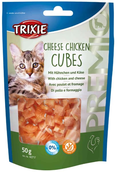 TRIXIE Hrana za mačke PREMIO Kockice Cheese Chicken Cubes 50gr