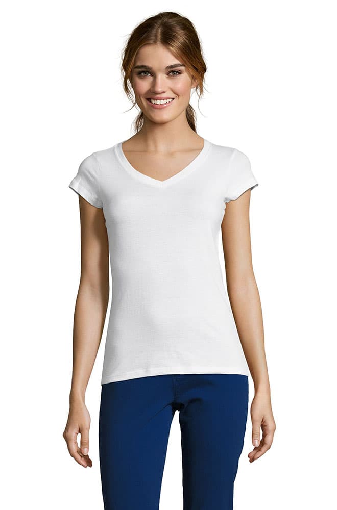 Sols Ženska majica V izrez Moon White veličina 3XL 11388