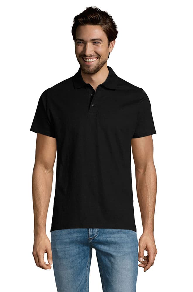 Sols Polo majica Precsott Black veličina M 11377