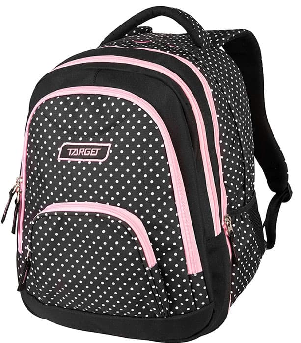 TARGET 2 u 1 - Ranac za školu JUMP Dots Pink 26304