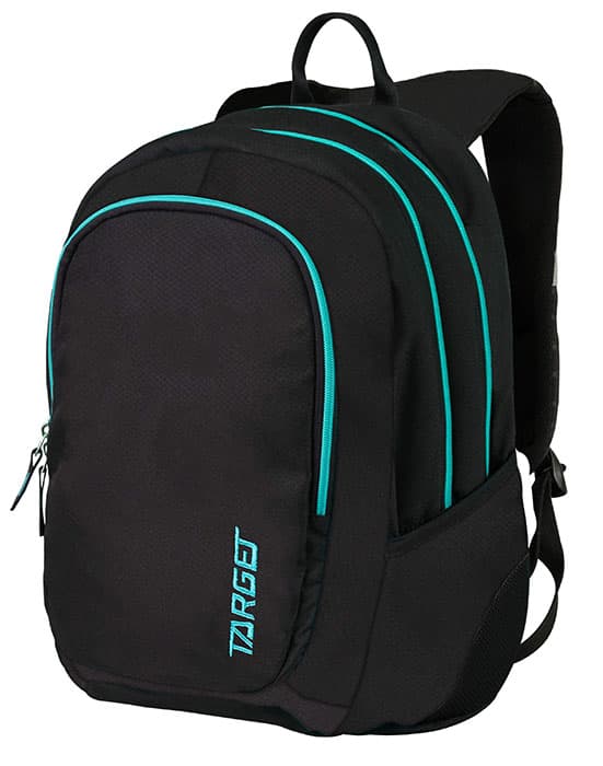 TARGET 3 ZIP - Ranac za školu BLACK Cosmos Blue 26193