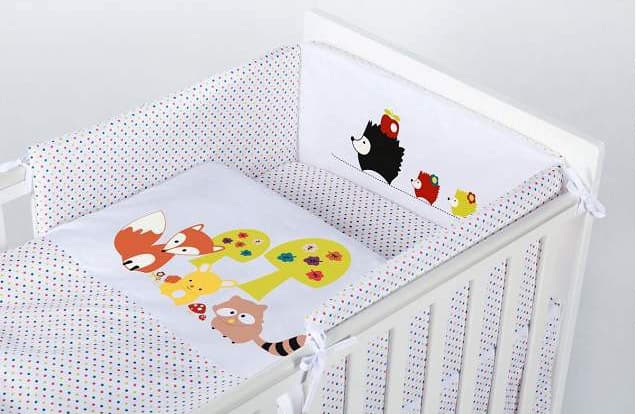 KLUPS Posteljina za bebe SET 5 delova HEDGEHOGS C-5/K042