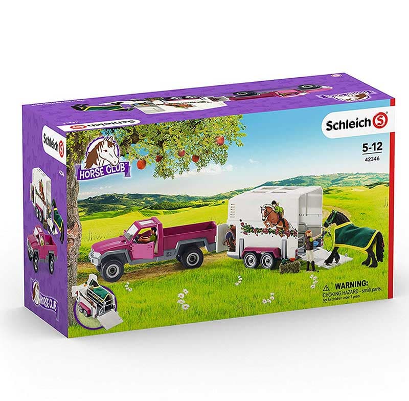 Schleich Figure Konji - Auto sa prikolicom za prevoz konja 42346