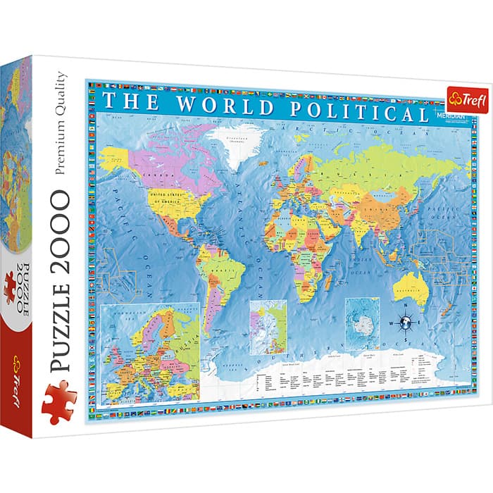 Trefl puzzle Politička mapa sveta 2000 delova