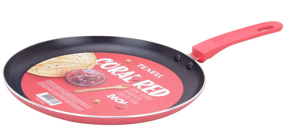 Tiganj za palačinke Texell Coral Red 26 cm TPCR-P26