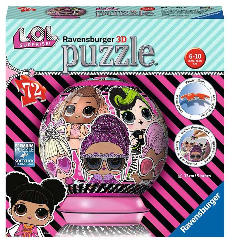 RAVENSBURGER 3D puzzle LOPTA LOL Surprise RA11162