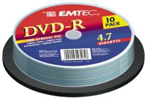 Emtec (BASF) - DVD-R 4.7GB/4x - prazni DVD mediji - 10 kom.