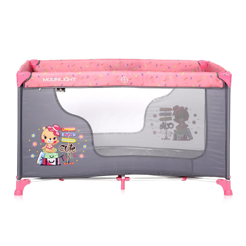 LORELLI Prenosivi krevetac Krevet torba MOONLIGHT 1 nivo Pink Travelling 10080392046