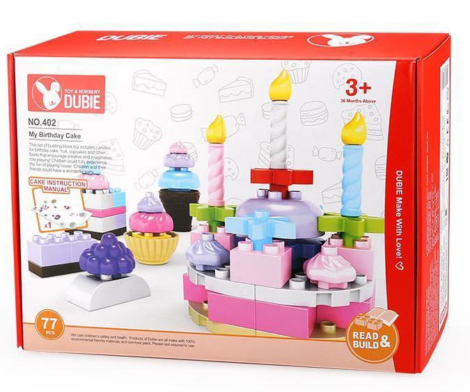 Dubie Dečije kocke Plastične kocke TORTA 77 delova 876016