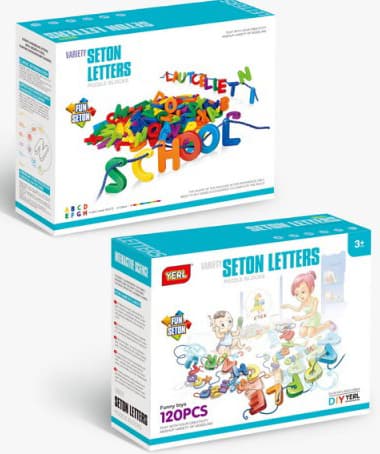 Dečije kocke Plastične kocke Puzzle SLOVA 120 delova 876027
