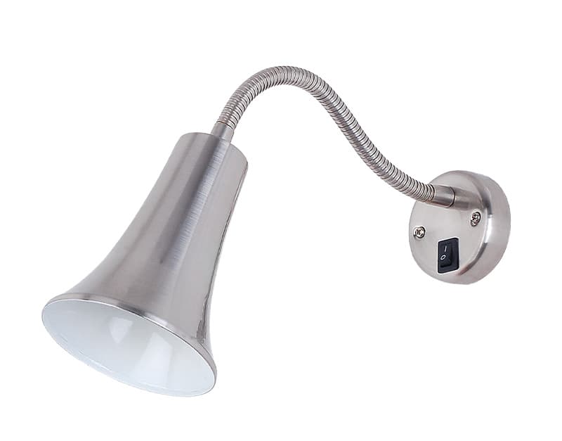 Elmark Sam zidna lampa sa prekidačem 1XE27 satenski nikl