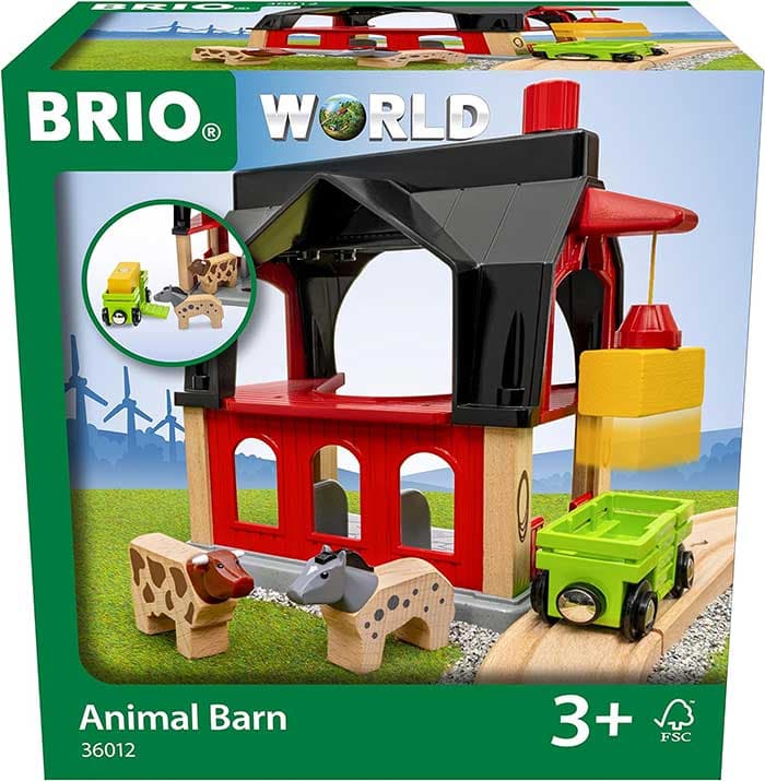 BRIO Igračka Štala za seosku prugu i životinje 36012