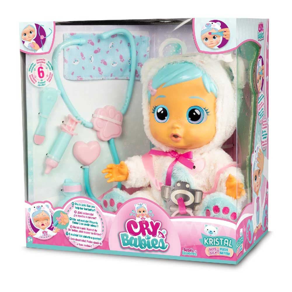 CRYBABIES Lutka beba 30cm Kristal je bolesna IM98206