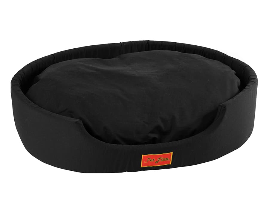 Pet Line Krevet za psa Oval Black veličina M