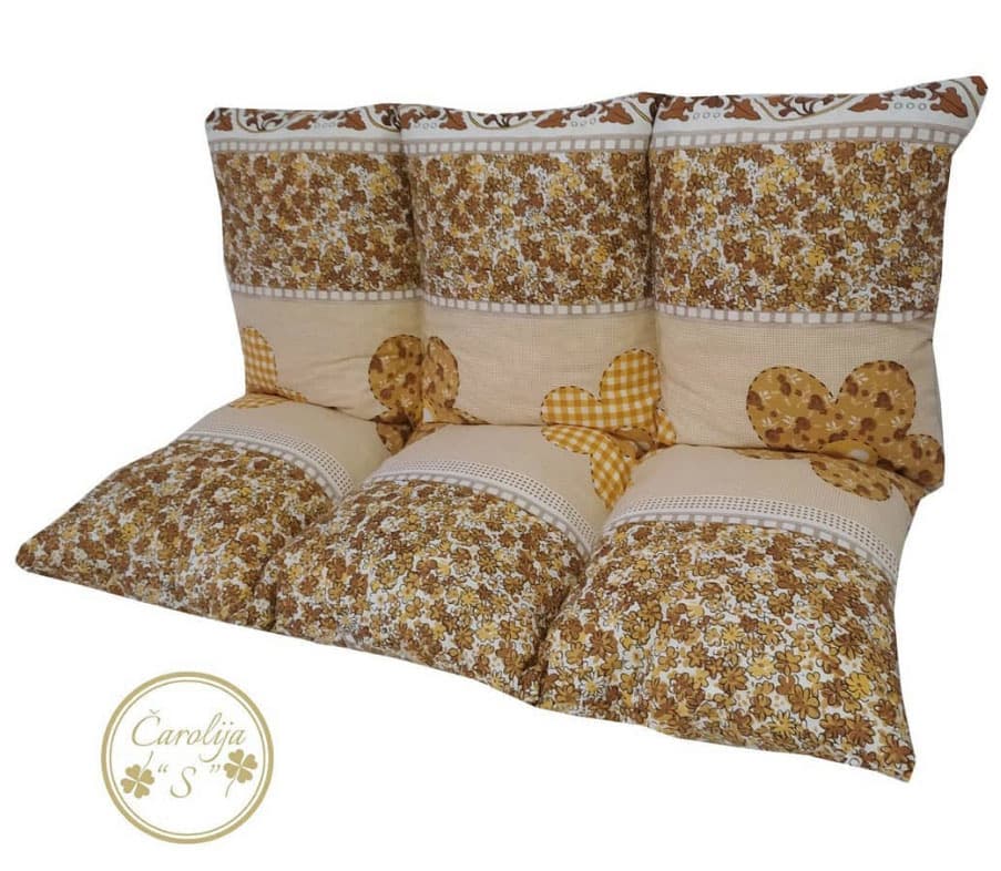 Jastuk Za Baštensku Ljuljašku 120 x 50 x 50 cm Brown FLOWERS