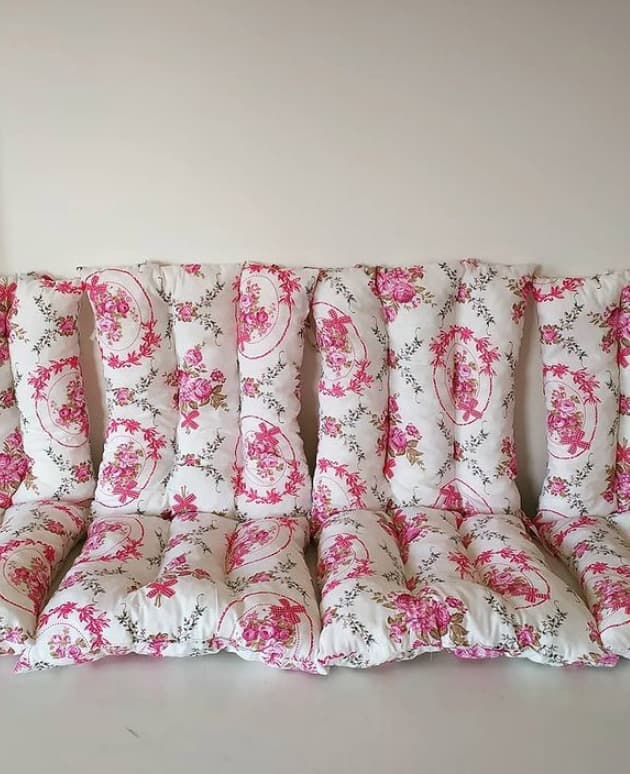 Jastuk Za Stolicu Sa Naslonom 1 kom. 45 x 90 cm FLOURISH Pink
