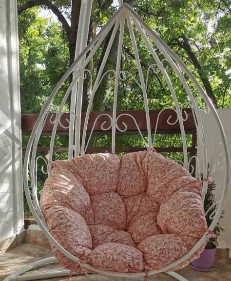 Jastuk Za Jaje Baštensku Ljuljašku - 100 cm ORNAMENT Roze