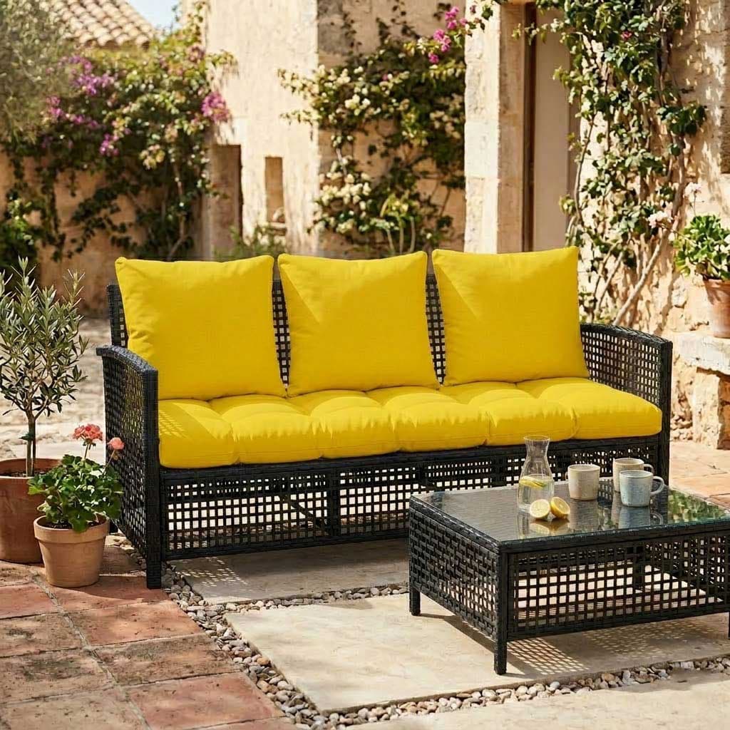 Jastuci za trosed - 160 x 50 x 50 cm - Yellow