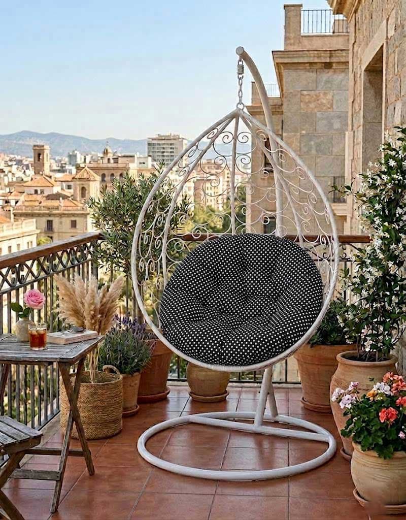 Jastuk Za Gnezdo Baštensku Ljuljašku 120 cm Polka Dots