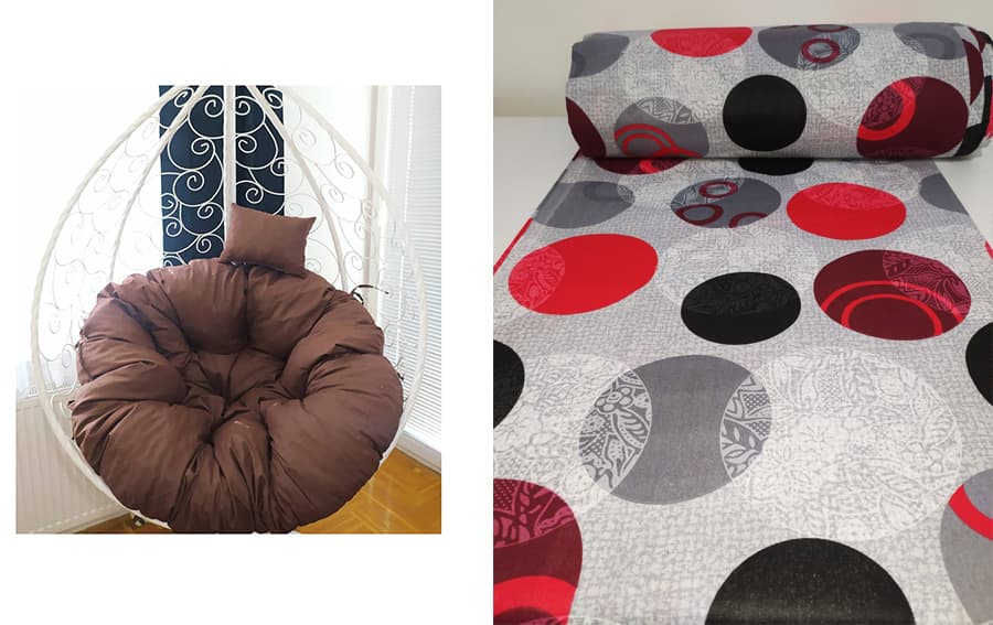 Jastuk Za Gnezdo Baštensku Ljuljašku 140 cm Dotty Red