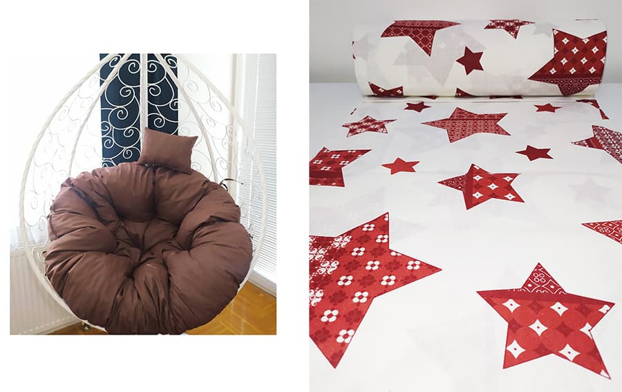 Jastuk Za Gnezdo Baštensku Ljuljašku 140 cm Red Stars