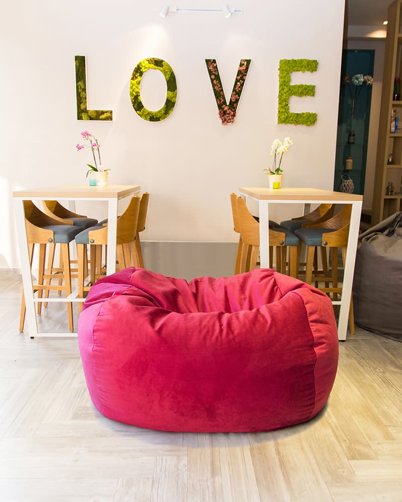 Velvet Lazy Bag fotelja Roze