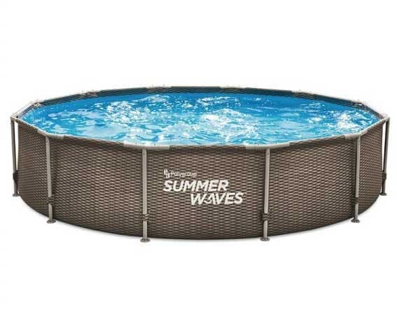 Okrugli bazen sa metalnim ramom 366x91cm Summer Waves Rattan Sa filter pumpom